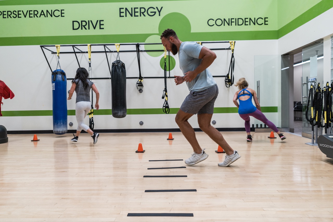 Team Fitness class at downtown Calgary's Fifth Avenue Club